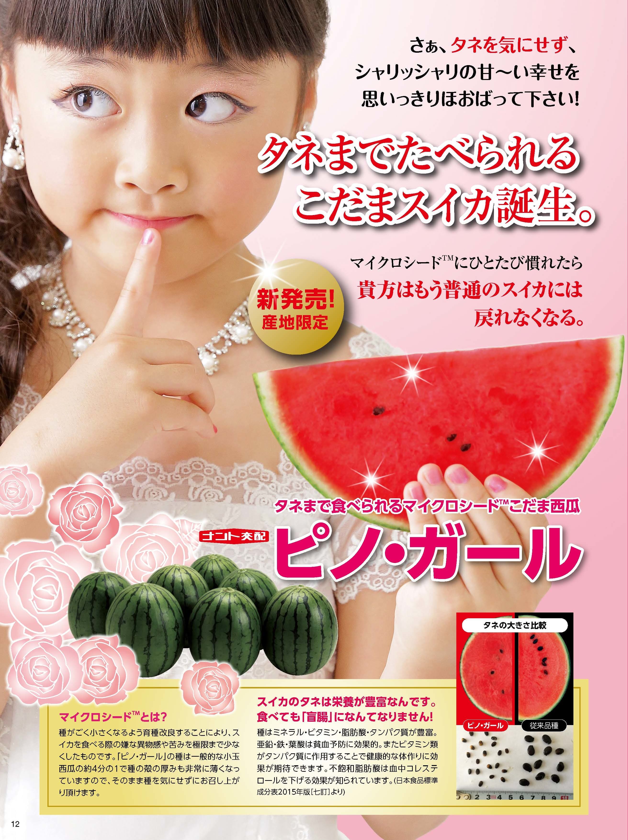 タネまで食べられる西瓜の革命！小玉スイカ「ピノ・ガール」 クラウドファンディング開始5時間で目標30万円を達成！