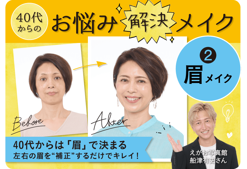 大正健康ナビ　～特集 ＜ウェルエイジングのヒント＞～ 年齢眉を補正するだけでキレイに 「40代からのお悩み解決メイク」公開