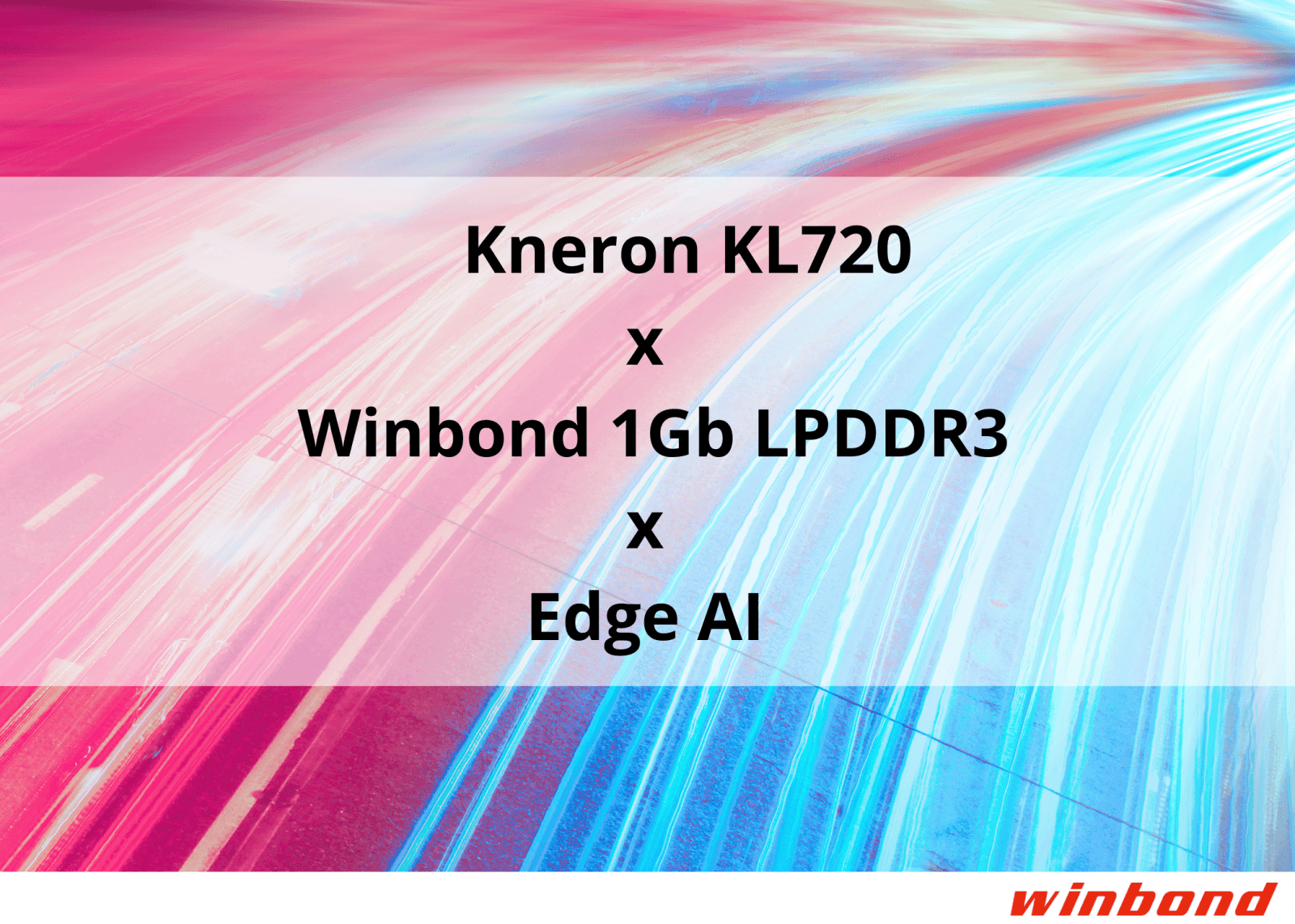 ウィンボンドの高バンド幅1Gビット LPDDR3、Kneron社最新の SoC/KL720がエッジAIアプリケーションにおける 業界最高スループット1.4 TOPS達成に貢献