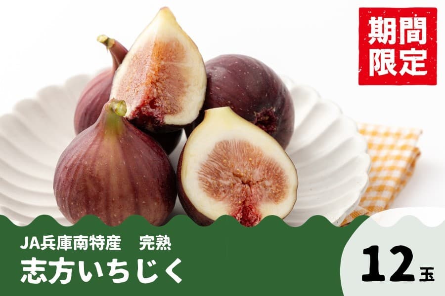 【数量限定】完熟！色つや良し！香り良し！糖度が高くて甘―い！ ＪＡ兵庫南特産「志方いちじく」の予約販売開始！ 先着20名様限定で300円OFF！