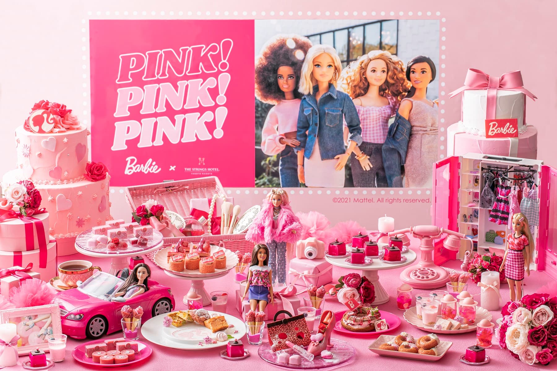 ＜名古屋・八事＞【 Barbie×THE STRINGS HOTEL YAGOTO NAGOYA】ピンクをテーマにした可愛らしいデザートイベント『PINK!PINK!PINK!スイーツパーティー』販売開始