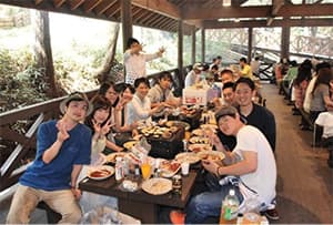 バーベキュー場 屋根付きエリア