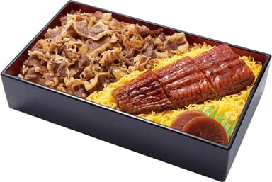 うなぎ蒲焼と牛めし