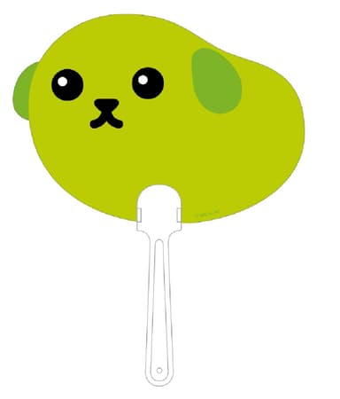 豆しばうちわ