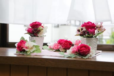 可憐なピンクのアレンジ