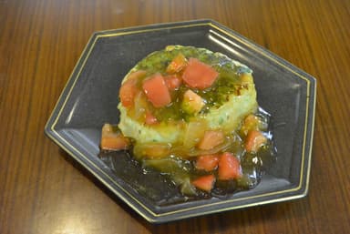 ゴーヤーバーグ和風あんかけ