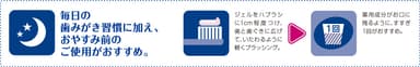 『システマハグキプラス　ナイトケアジェル』の推奨する使い方