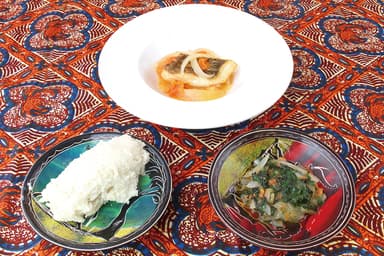 鯛の唐揚げトマトソース掛け