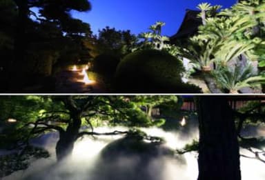 披雲閣庭園 ライトアップ ＆ ミストシャワー