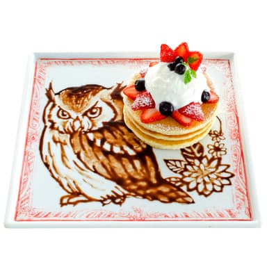 たっぷり苺のアートパンケーキ