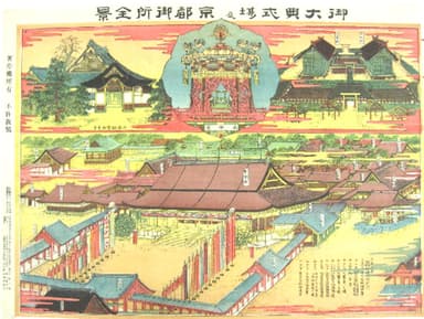 御大典式場及京都御所全景（小原家文庫 蔵）<展示：京セラ美術館>