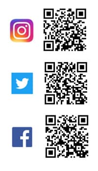 （上から）Instagram、Twitter、Facebook