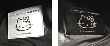 リュックの中にはハローキティの顔がのぞかせています