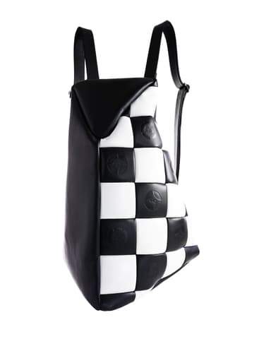 ブラック(市松模様柄)