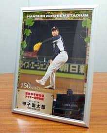 阪神甲子園球場オリジナルフォトフレームに入れたイメージ