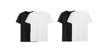 ・クルー/Vネック半袖