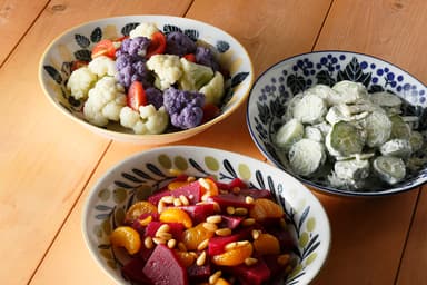 野菜のマリネ3種