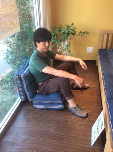 リビングでちょっと腰掛に