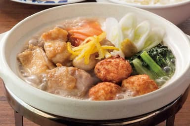 冬野菜たっぷり水炊き鶏白湯鍋 ゆずの香り