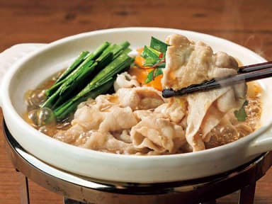 豚肉ニラてんこのニンニク醤油鍋