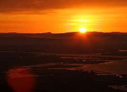 六甲山からの初日の出