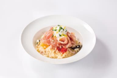 欧風野菜と生ハムのクリームリゾット