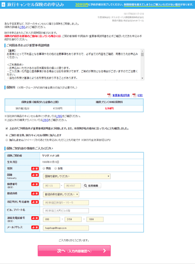 入力画面