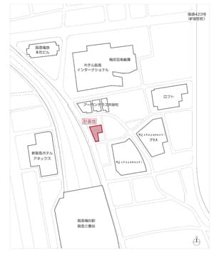 「（仮称）茶屋町１７番地計画ビル」の計画地