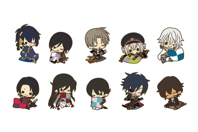 刀剣男士たちのゆったりくつろぎイラストがキュート！
「ラバーストラップコレクション 刀剣乱舞-ONLINE- くつろぎ ver.」2017年6月発売！