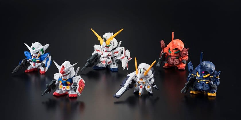 ユニコーンガンダムが2頭身のハイクオリティ食玩に！　
シリーズ第1弾の6種が全国のスーパーなどに登場