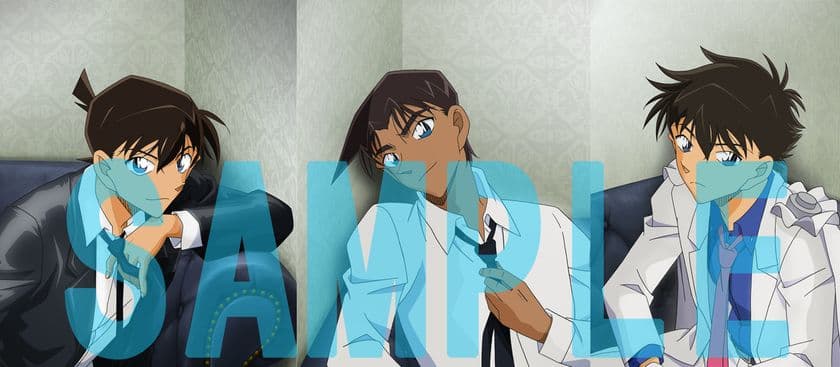 『名探偵コナン』より工藤新一・服部平次・怪盗キッドの
ひざ掛けなど3商品が描き起こしイラストで登場！