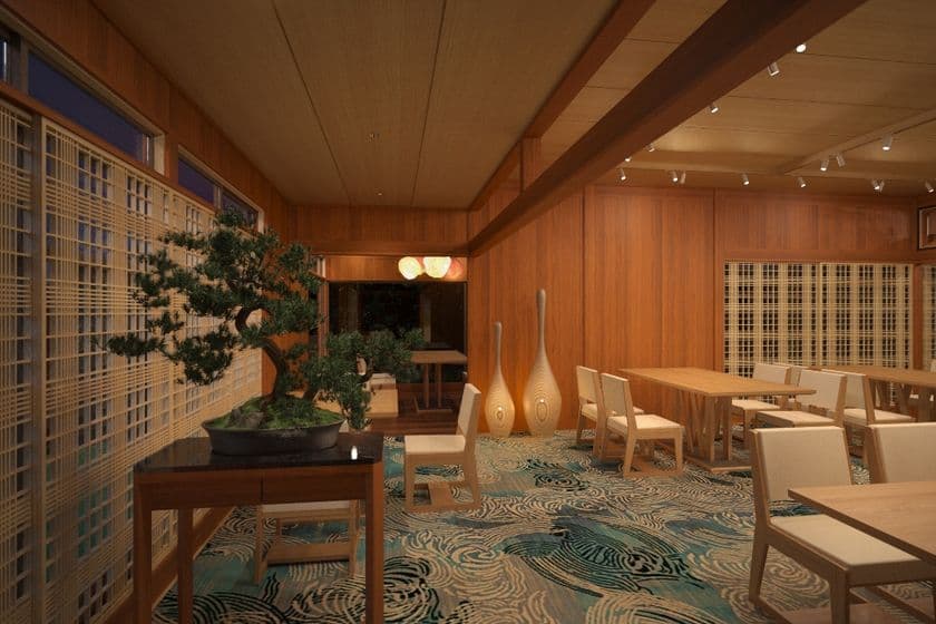 福岡・原鶴温泉「ホテルパーレンス小野屋」の枯山水庭園に
隠れ家レストラン『寿泉 ～ Jusen ～』4月14日オープン！