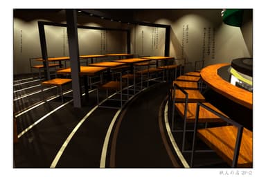 2F 野球観戦の雰囲気あるカウンター席