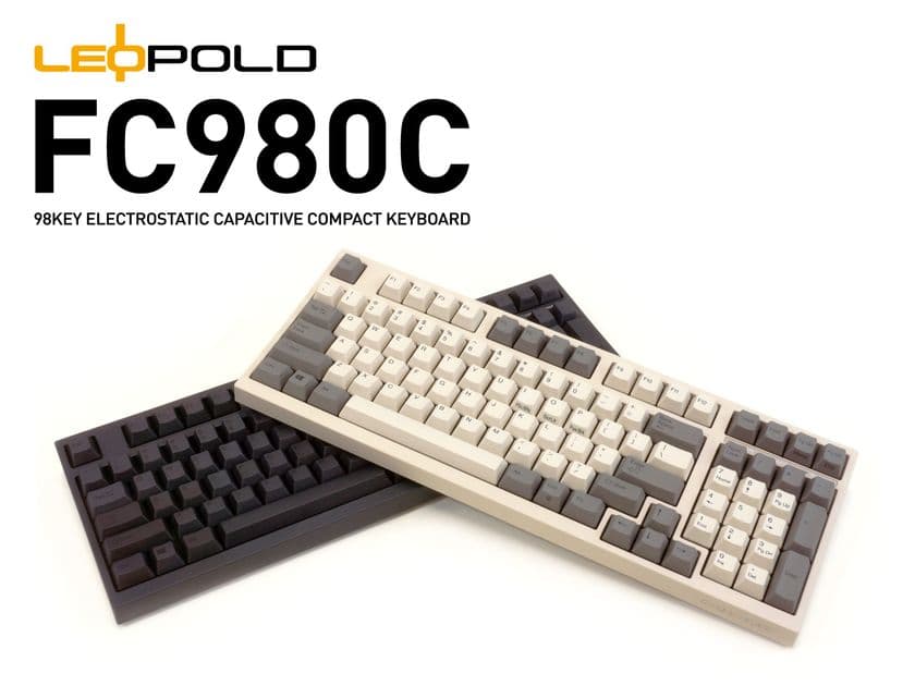 テンキー付なのに省スペースなフルキーボード　
「LEOPOLD FC980Cシリーズ」4月中旬より販売