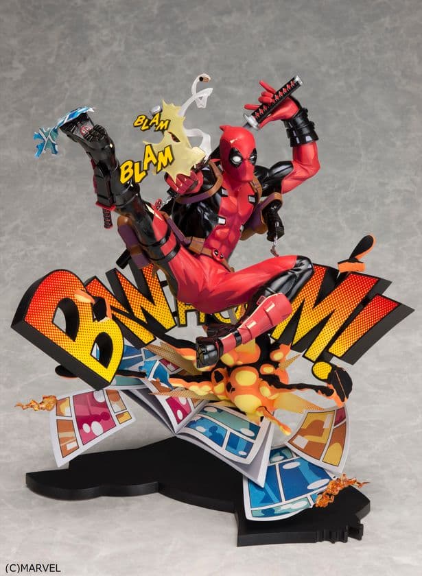 MARVELが生んだ異色のヒーロー「デッドプール」が、
完全オリジナルポーズで立体化
～開催中の「MARVEL展」での展示、
会場限定バージョンの完全受注生産が決定！～