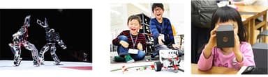 (左)「カメラ・オブスキュラ」を作ろう！　(真ん中)プログラボ体験教室　(右)「カメラ・オブスキュ」を作ろう