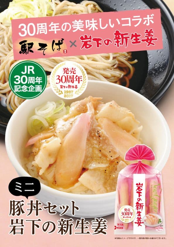 JR発足・岩下の新生姜発売ともに30周年の記念コラボ！
『ミニ豚丼セット 岩下の新生姜』6月15日から期間限定で発売