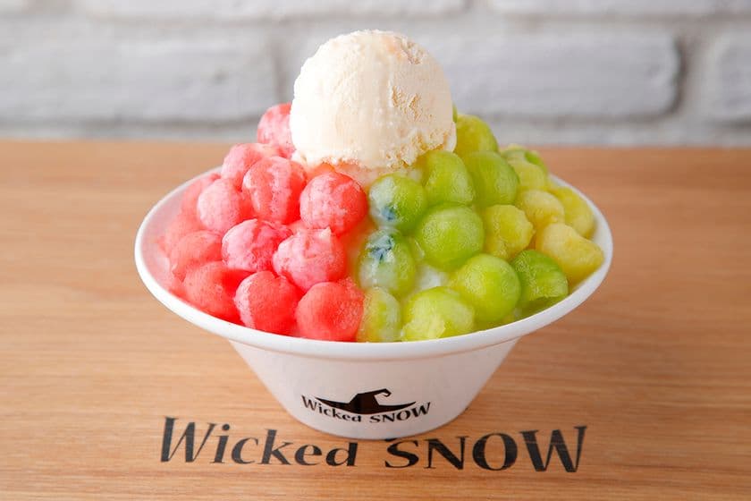 韓国のかき氷カフェ「WickedSnow 原宿」夏限定メニュー登場！
　スイカとメロンを使用した3種類を販売