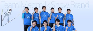 （後列左より）原田 雅彦監督、栃本 翔平、伊藤 謙司郎、伊東 大貴、原田 侑武、岡部 孝信コーチ （前列左より）清水 礼留飛、佐藤 幸椰、佐藤 慧一、小林 潤志郎