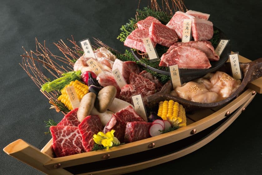 豪華1万円分のお肉を半額で提供＠8/1～8/15・天神焼肉店
　ミスジなど希少部位も含めた“大漁舟”盛り