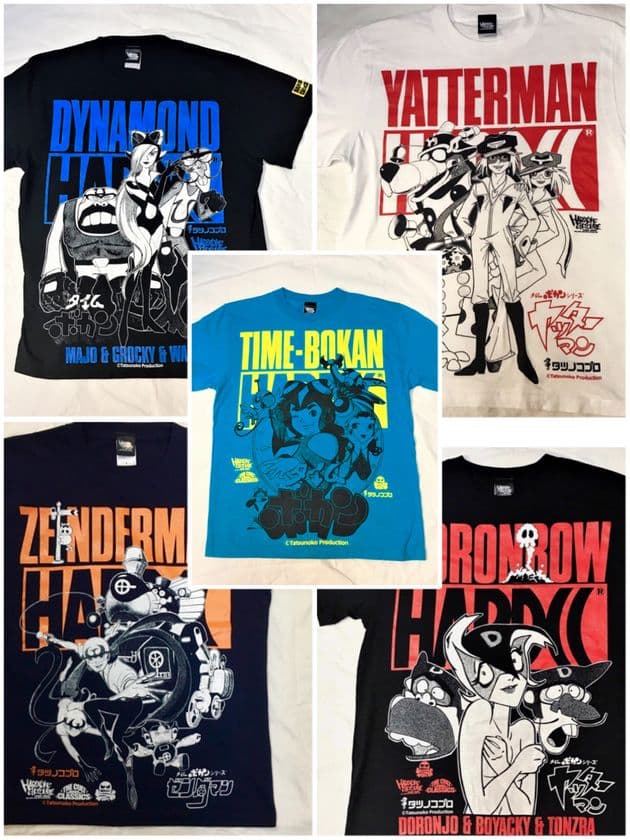 タツノコプロ×ハードコアチョコレートの
コラボレーションTシャツ・パーカー全7種が満を持して登場！
