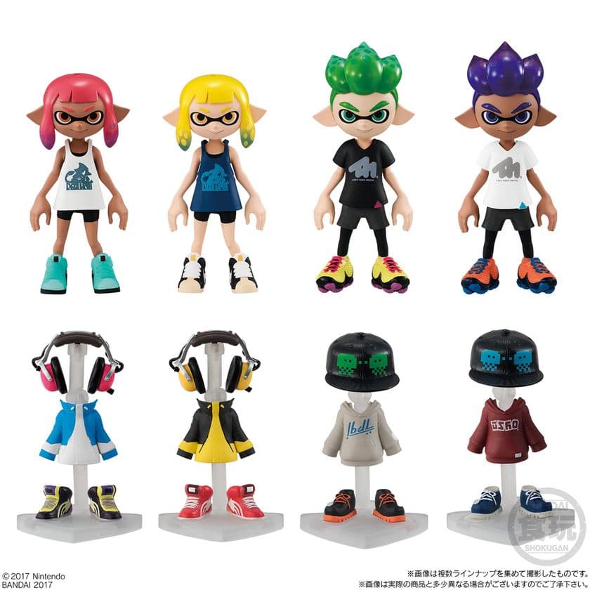 スプラトゥーン2のイカたちが身に着けている「ギア」が食玩に！
「スプラトゥーン2 きせかえギアコレクション」
2017年9月20日予約開始
