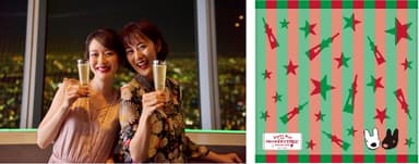 (左)「SKYTREE CAFE」(イメージ)　(右)限定タグ付きタオル(イメージ)