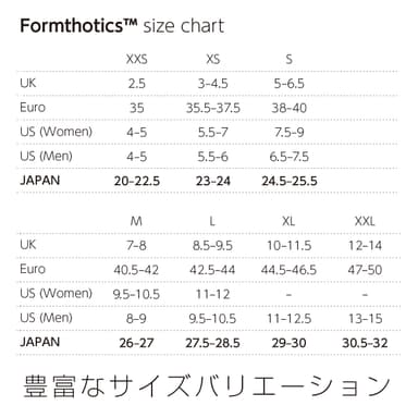サイズバリエーション
