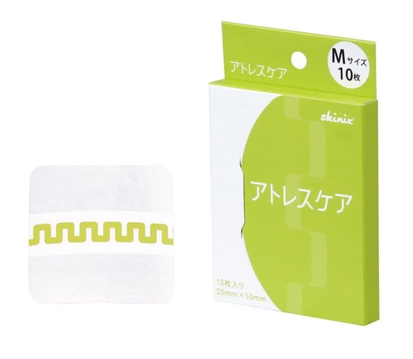 小さい傷あとから帝王切開のような大きな傷あとまで
様々な抜糸後の傷あとケアに使える『アトレスケアMサイズ』
10月2日に新登場！