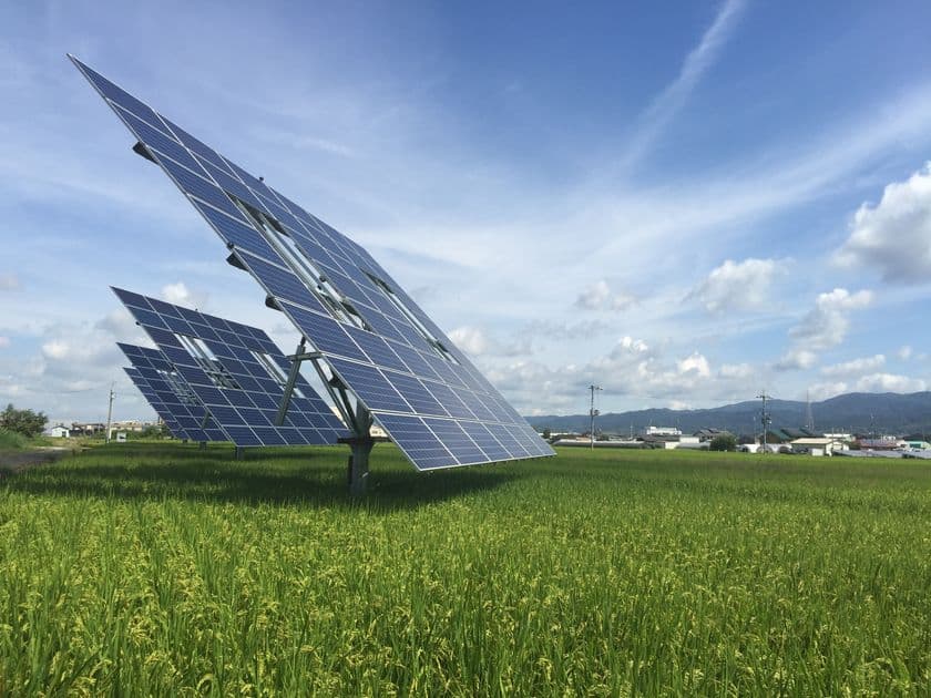 世界初の新システム「太陽光発電×水田設置×地域創生」
　エグテックがソーラーシェアリング事業を開始