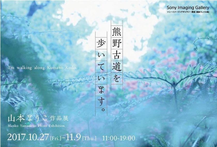 熊野古道を240km歩いて旅した
写真家山本まりこ作品展「熊野古道を歩いています。」
ソニーイメージングギャラリー 銀座にて10月27日～開催