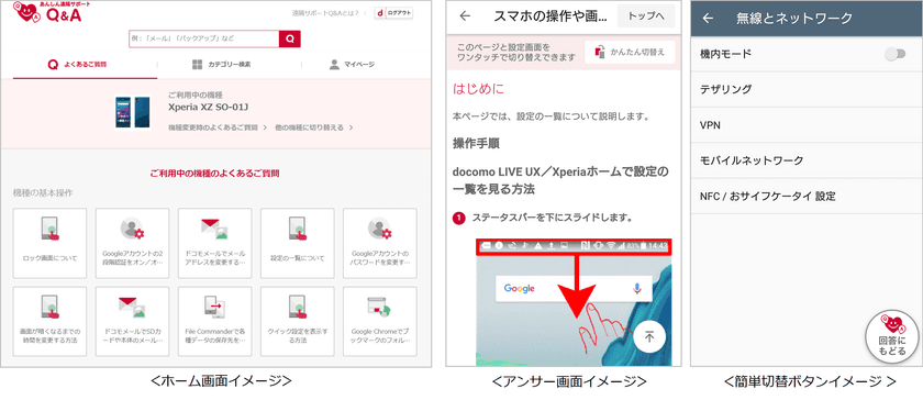 ドコモ【あんしん遠隔サポートQ＆A】
サイト・アプリ新規開発においてネオスが協力