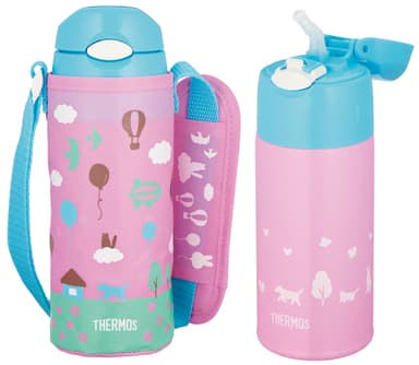 サーモス真空断熱ストローボトル(FHL-401F)【LP：ライトピンク】