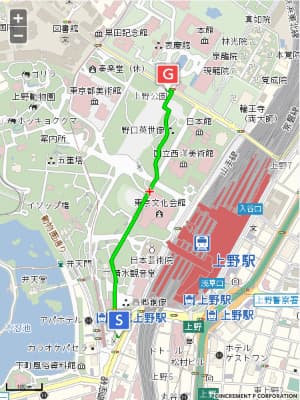 歩行者距離優先ルート